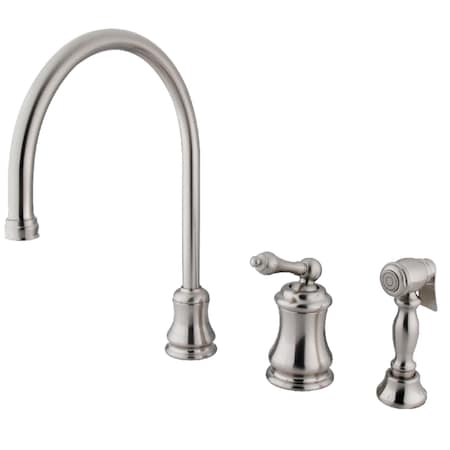 Kingston Brass KS3818ALBS Widespread Kitchen Faucet, Brushed Nickel KS3818ALBS